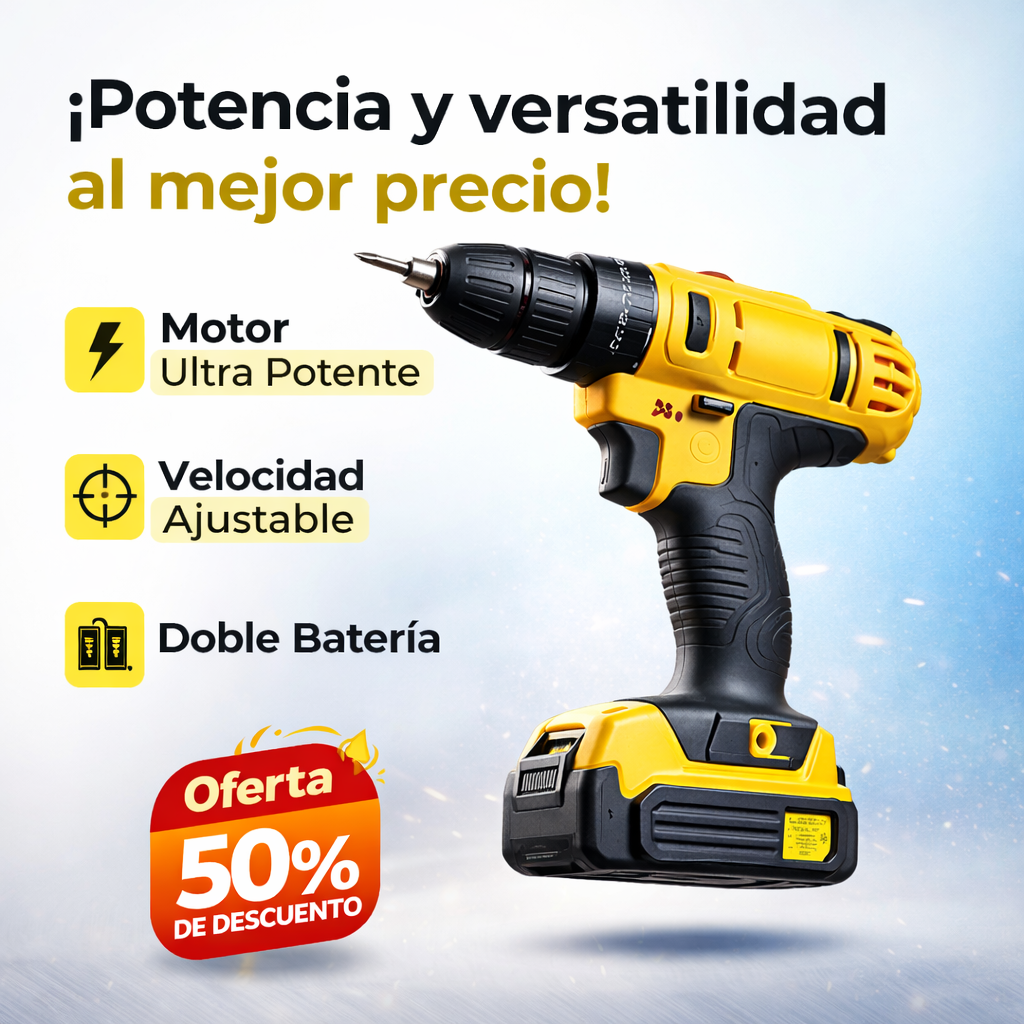 Taladro multifuncional 10 en 1, velocidad ajustable