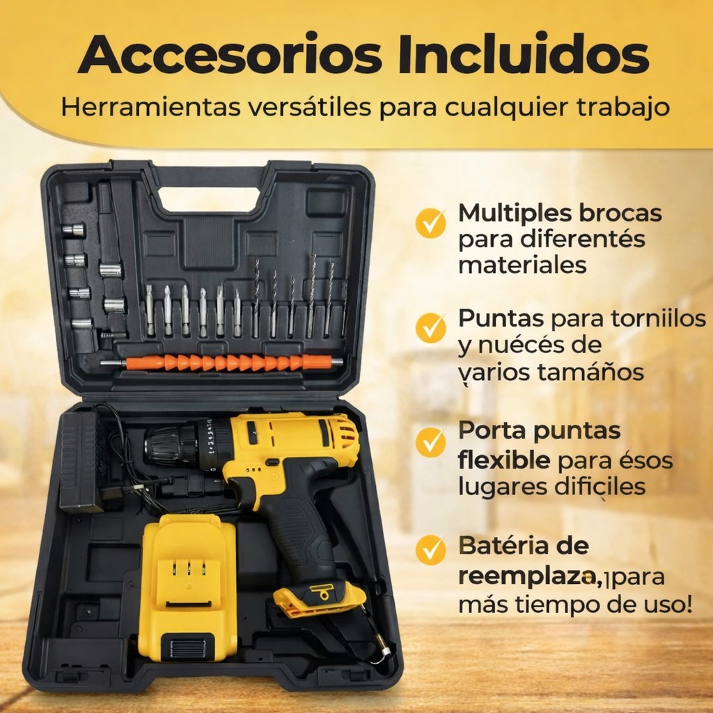 Taladro multifuncional 10 en 1, velocidad ajustable